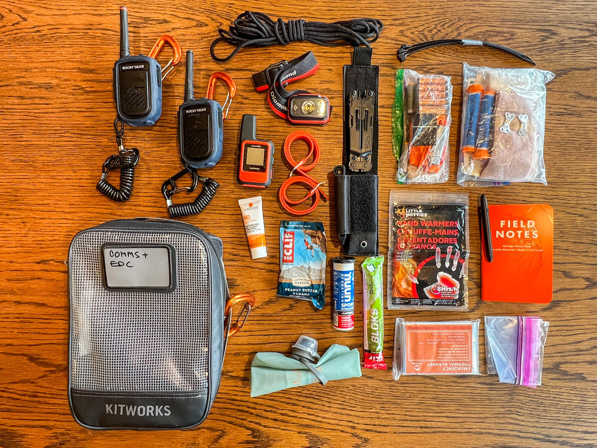 Everyday Carry (EDC) outdoor adventure kit.